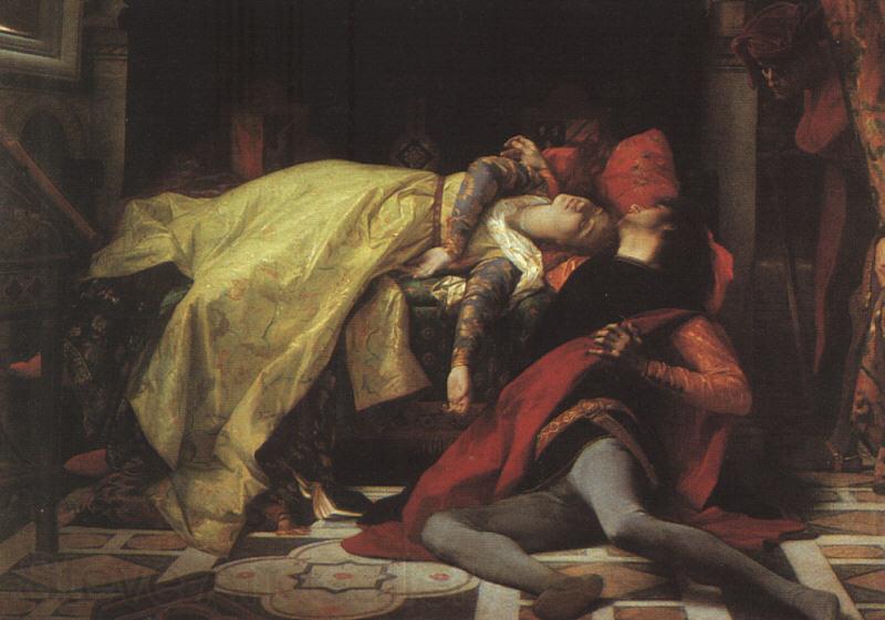 Alexandre  Cabanel The Death of Francesca da Rimini and Paolo Malatesta Norge oil painting art